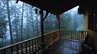 ⛈ Heavy Rain and Thunder in a Farmhouse 🌨 Deep Forest Rainstorm Sounds for Sleep • Study • Relax ⚡