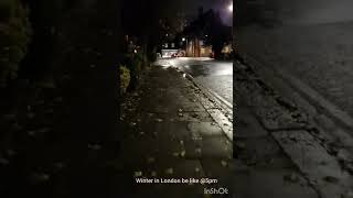 London winters #evening eveni #dark #london #shortsvideo #hyperlapse #city #night #rain #wind #storm