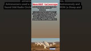 MeerKAT telescope #currentaffairs #upsc #banking #rbi
