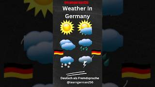 Talk About Weather Like a Pro in German #speakgerman #deutschlernen #EasyGerman #goviral