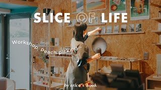 [VLOG] Going to the MUJI Showroom | Hosting My First Workshop | Peach Picking