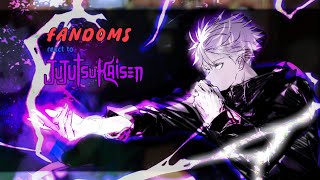 Fandoms react to JJK || by Himari || #gachaclub #anime #gojo #reaction #jjk