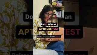 Most Important Aptitude Topics for Placements ✅ | #aptitude #placement #preparation