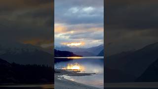 Snow-Dusted Peaks & Golden Clouds #Wanaka #SnowMountains #SunsetMagic #southisland  #LakeWanaka #nz