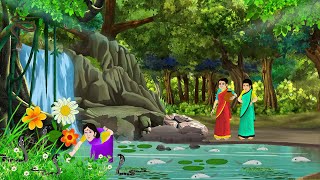 तीन बहनों के तीन रंगों के फूल | Hindi Story | Hindi Kahaniya | Moral Stories | cartoon story