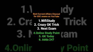Best Current Affairs Channel for SSC exams on YouTube | WifiStudy, Adda247 etc | Samriddh Saxena