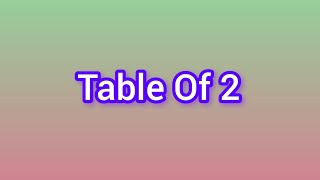 Table Of 2 |  table Of  2 by trick | math trick #short #table2 #maths #tabletrick #table