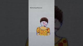 #hairembroidery 🧵🧵#bridalbunhairstyle 🧵#embroideryhoopdesign🥰❤️ #handembroidery 🧵❤️#forbeginners ❤️💞