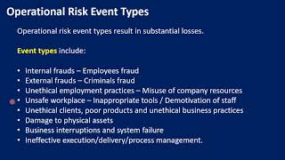 Operational Loss Event Types