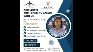 Student Success Story | Janhvi Daswani | PGBFSI Program at VIIT Ahmedabad (Professional IFBI)