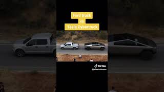 Tesla Cybertruck vs Ford Pickup #shorts #shortvideos #tesla