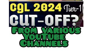 EXPECT CGL 2024 CUTOFF FROM VARIOUS YOUTUBE CHANNELS
