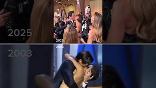 Adrien Brody & Halle Berry recreate their iconic kiss from 22 years ago at the Oscars.