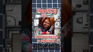 Think you're brave? Chucky dares you to prove it. #horror #chucky #hidequickly