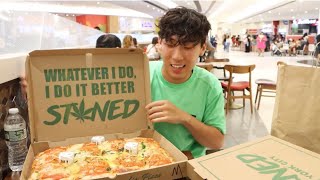 Eating Infused Pizza 