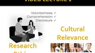 Video Lecture 1: Research Ethics and Cultural Relevance