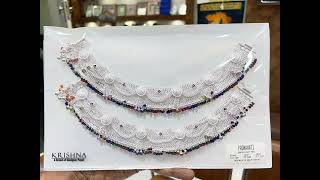 Latest silver anklet design 2024| beautiful payal designs| "silver", "dulhan payal", #indianjewelry