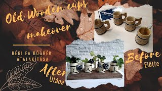 Repurposed Home Decor – Old Wooden Cups Makeover ~ DIY ~ Trash to Treasure