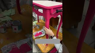 Table makeover in Jellybeans 💗#chalkpaint #diy #homedecor #furniturepainting