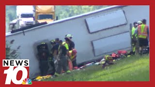 How firefighters worked to save lives after deadly bus crash on I-90 in Pembroke