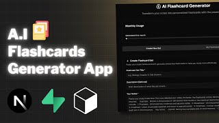 Build a AI Flashcards Generator App with Database and Payment Gateway | Cryptomus, Next.js, Supabase
