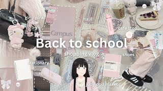 BACK TO SCHOOL SHOPPING 2025 🌸| girly, pink supplies, miniso sanrio haul, @Judydoll haul 💻🩰
