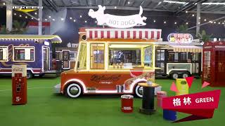GREEN Exquisite Edition Hot Dog Food Truck. JEKEEN Mobile Hotdog Food Truck Hotdog Food Stand.