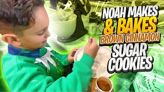 Noah Makes & Bakes Brown Cinnamon Sugar Cookies - Easy to Follow and Make #baking #cookies