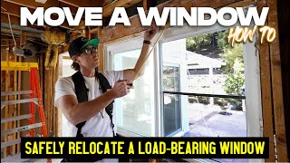 How to Relocate a Load-Bearing WINDOW - DIY Kitchen Makeover