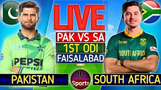 PAK Vs SA LIVE - 1ST ODI MATCH, CRICKET LIVE SCORE | PAKISTAN VS SOUTH AFRICA, PAK BAT, LAST 9 OVERS