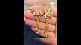 Gold sui dhaga earrings design#gold earrings#suidhaga#suidhaga earrings#shortsvideo#earrings#gold