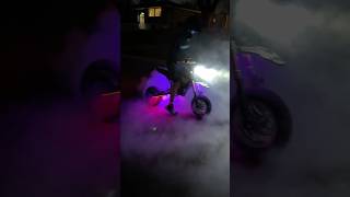 Sorry city, made a hole in the road 💔 #razormx650 #razorbuild #electricbike #fyp #burnout #bike
