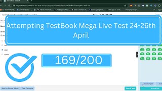 Attempting Testbook Mega Mock Test | CGL Prelims | 24-26thApril |2024
