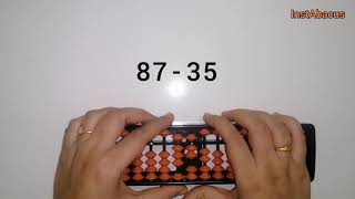 Simple Subtraction of Two digit Numbers using Abacus |ABACUS FOR BEGINNERS | InstAbacus