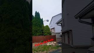 fire behind the house