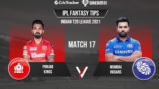PBKS vs MI match no 17, team predictions, GL tips , SL tips , pitch report, team stats....