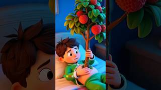 A Lychee Tree Grew on His Stomach…Then an Angel save HIM😱✨#shorts #magic #tranding #viralvideo #ai