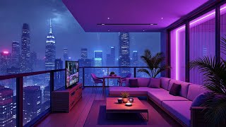 Rainy Night Balcony ☔ Cozy & Relaxing Lofi Music for a Peaceful Day 📀 Lofi Rain Mix