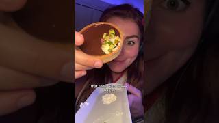 シンガポールからアメリカへのビジネスクラスで食べたもの！#foodie #shorts #airplane #eating