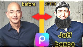 Photo editing | tutorial | photo add biard | Photo add hiar| picture editing on PicsArt #jeef_bezos