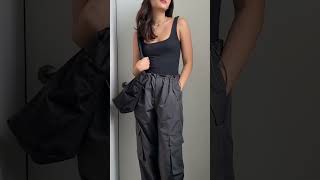 Monochrome outfit inspo #ootd #outfitideas #casualoutfits #whattowear #outfitinspiration #cargopants