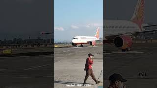 Air India Airbus A319, taxi into IMF.