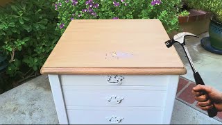 Retique It paintable wood allows you to stain over wood filler. Go beyond faux wood with real wood