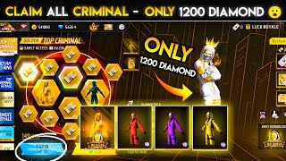 New Criminal Ring Event Free Fire | golden criminal bundle | free fire new event | ff new event