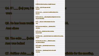 20 English grammar Questions Fill in the blanks #gkbooster #gkdose #gk #india #cgl #ssccgl #sscmts