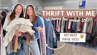 Thrifting on a $100 Budget | Thrift With Me |  Thrift Haul Try On | Goodwill Thrift Haul