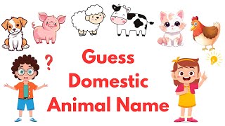 Can You GUESS THE ANIMAL NAMES❓| Learning videos for kids | First words for babies | English vocab