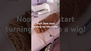 Im making a wig! Surprise!!! #crafts #wig #yarn #funnycrafts