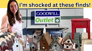Shocking Finds At The Goodwill Outlet - We Never Get This Lucky! + Milk Paint Stool DIY From Scraps