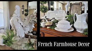 FRENCH FARMHOUSE DECOR / A TOUCH OF BLING - FRENCH FARMHOUSE DINING ROOM TOUR - TABLESCAPE THURSDAY
